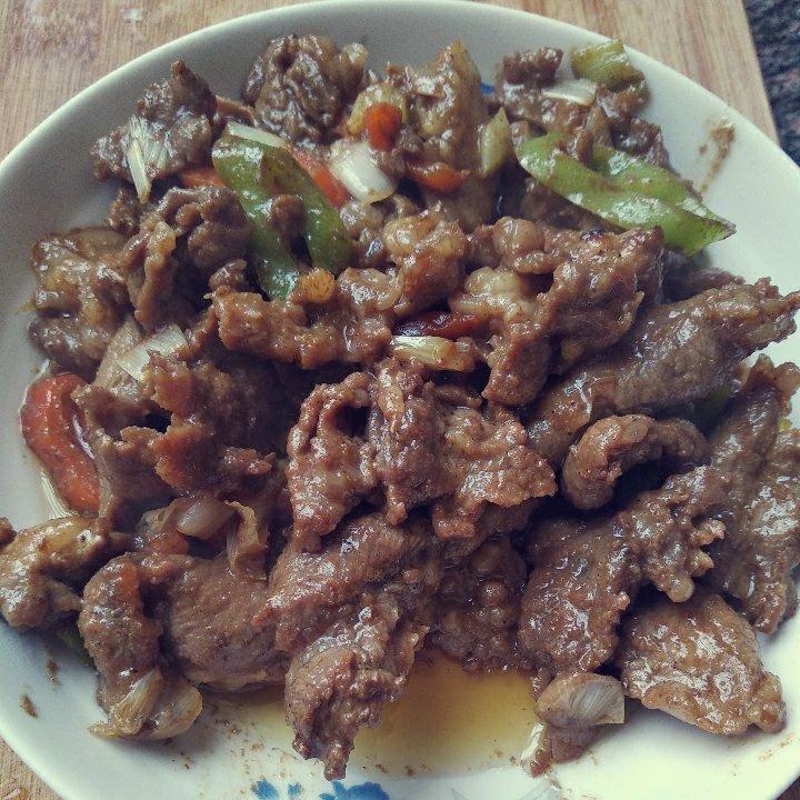 孜然大葱炒牛肉