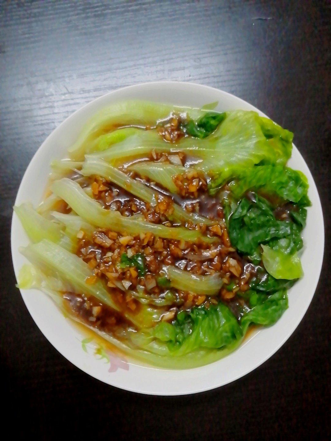 快乐安然12做的蚝油生菜