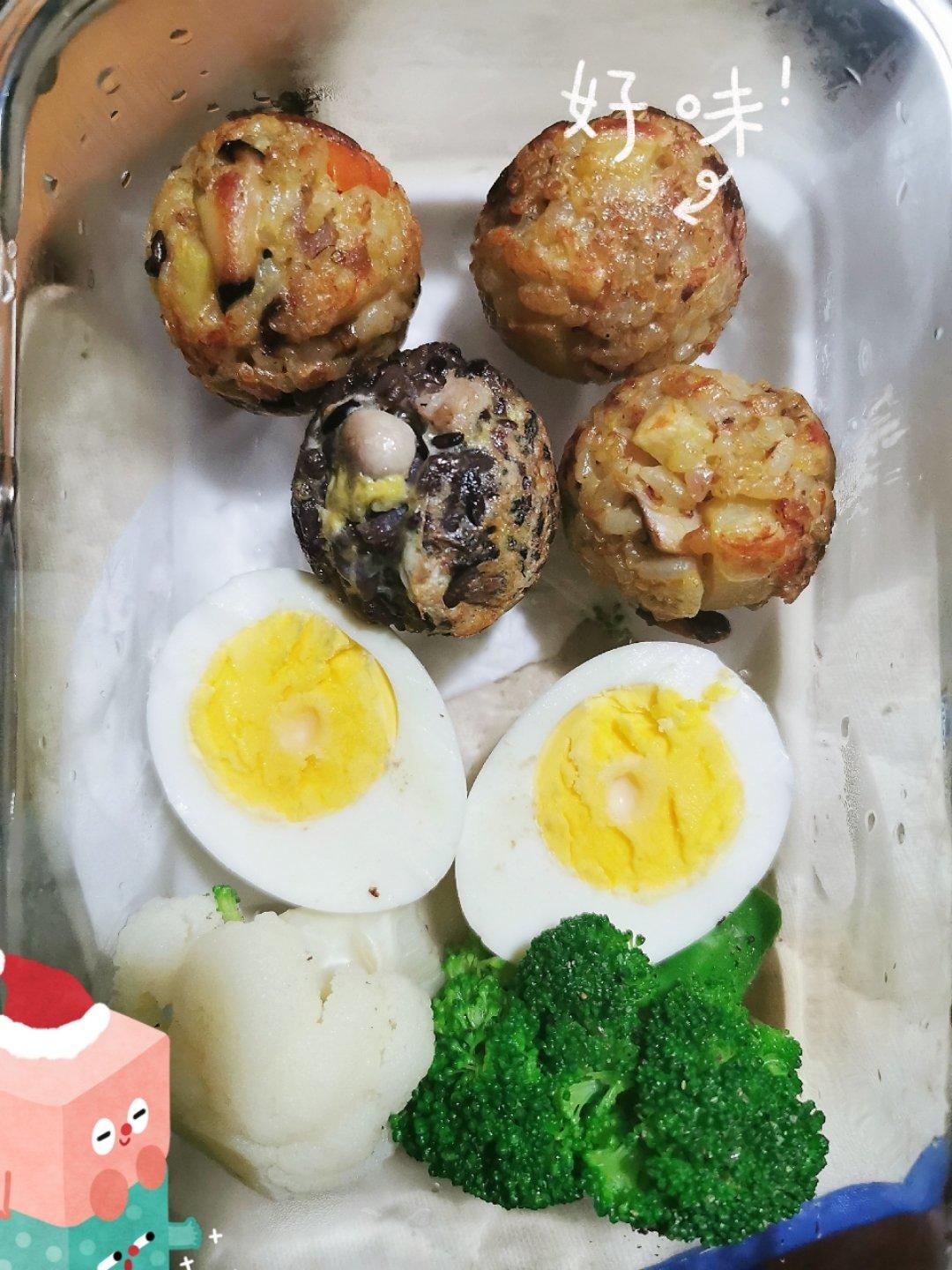 肉松芝麻芝士米饭丸子