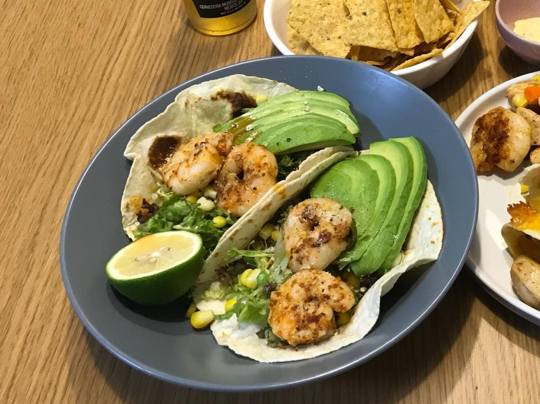 【Gordon的家庭烹饪】虾仁墨西哥玉米饼