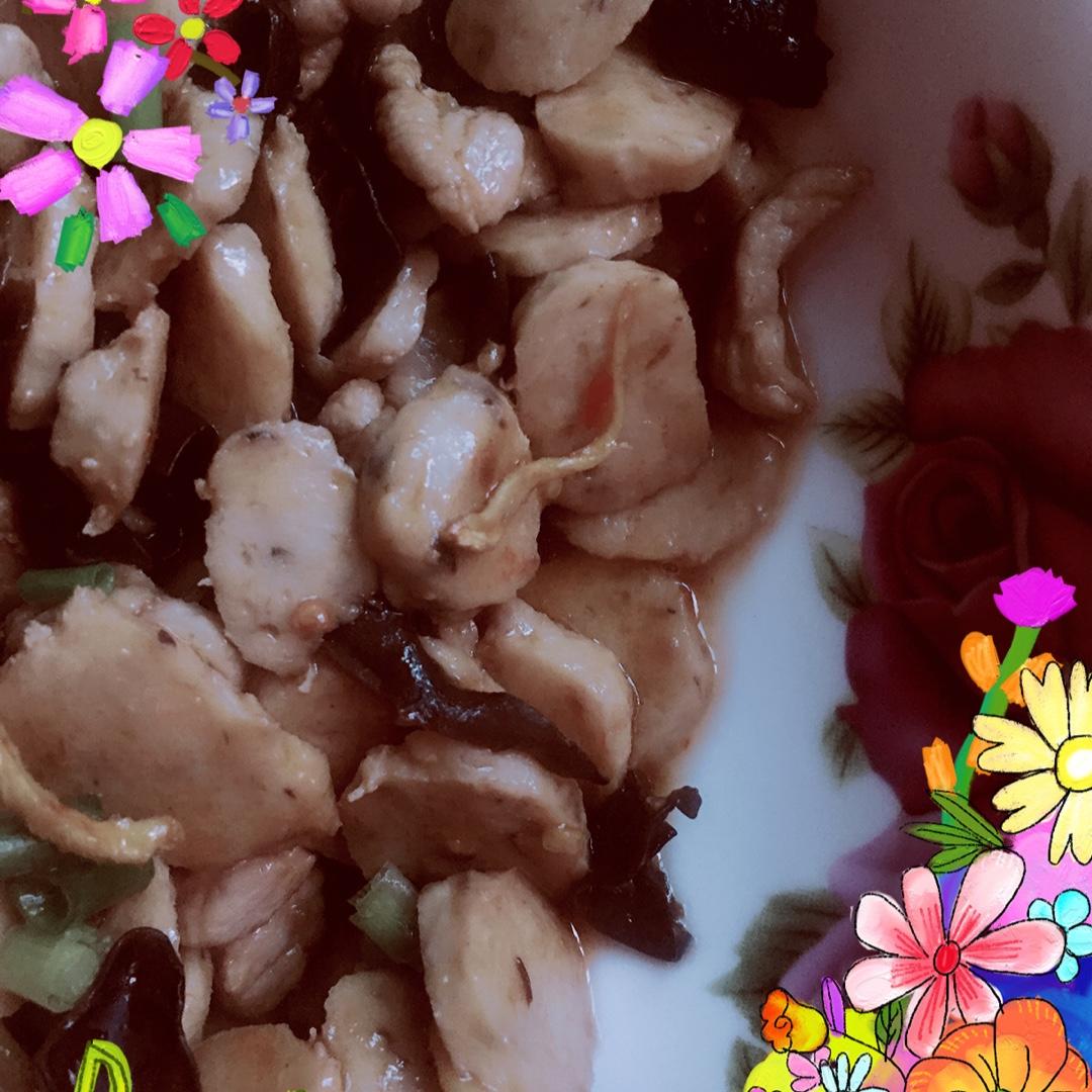 什锦炒香菇丸