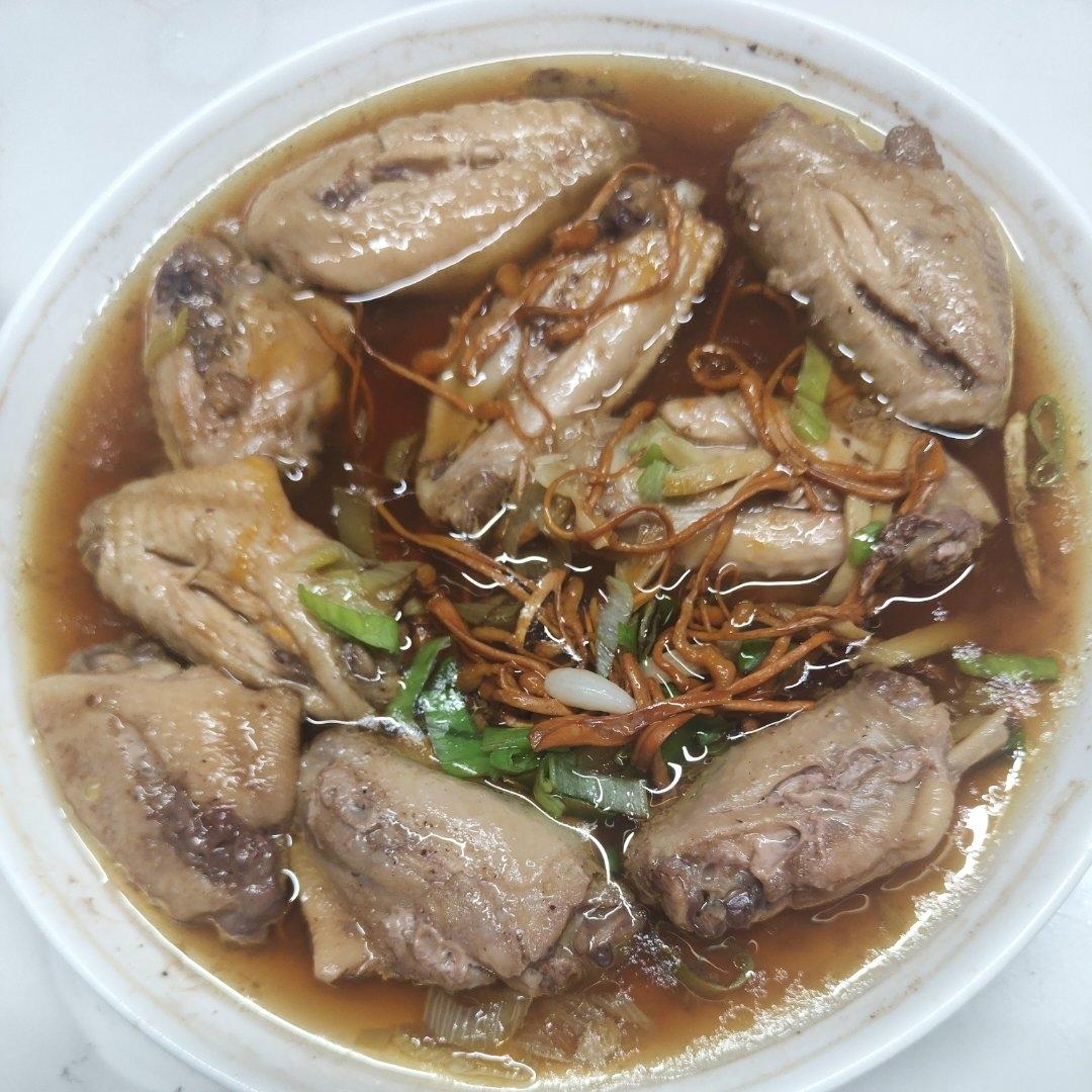 虫草花蒸鸡翅