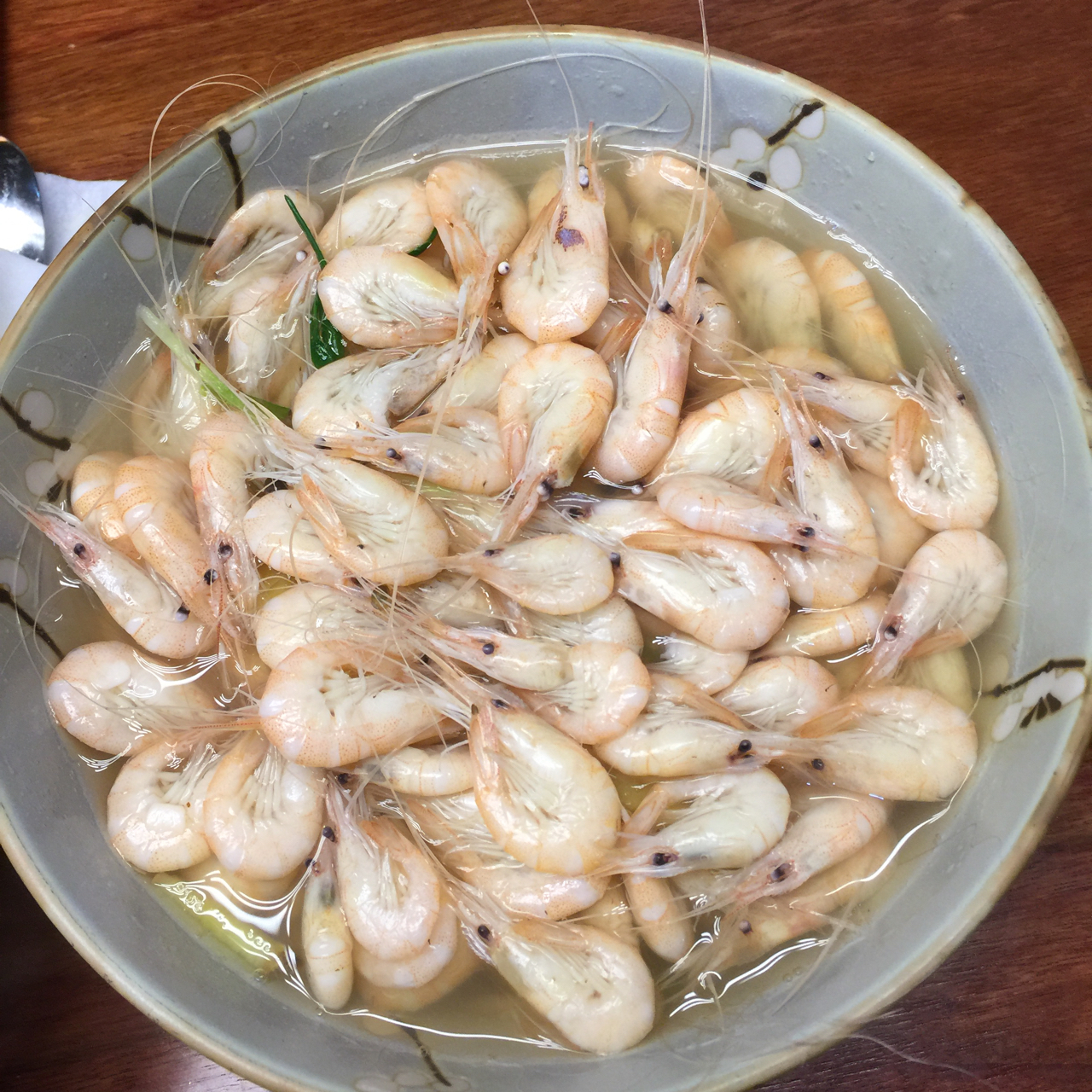 白灼白米虾