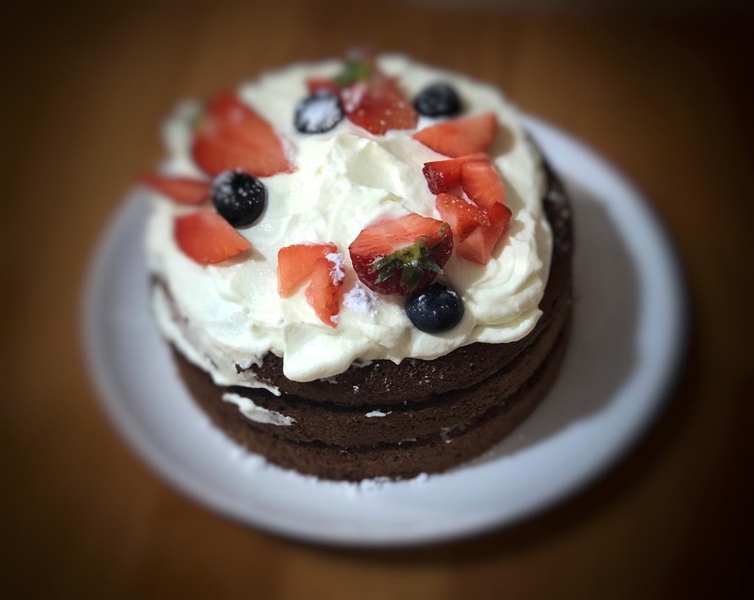 6寸巧克力裸蛋糕的做法