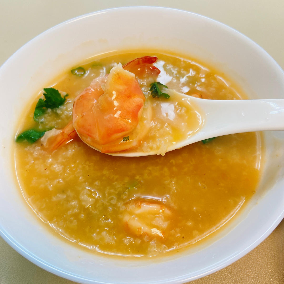 鲜虾砂锅粥