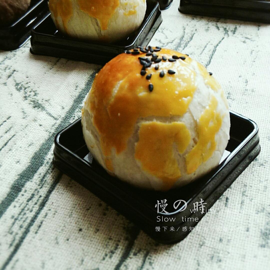 蛋黄酥~紫薯、抹茶、原味~花好月圆，中秋快乐~内附一次做六色蛋黄酥方法~