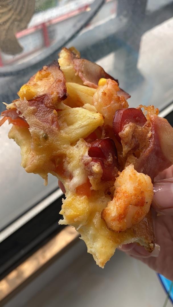 鲜虾🍤培根披萨🍕“内附敲好吃的饼皮做法”