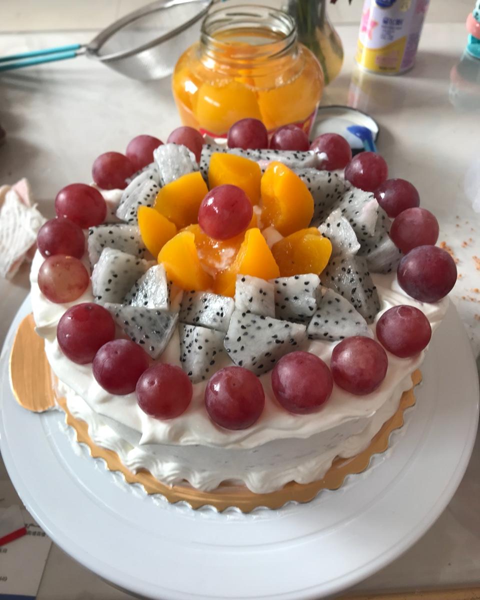 手机用户5713_in4d做的8寸水果生日蛋糕