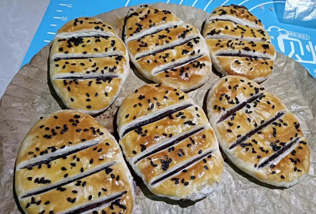 红豆酥饼｜这样做超酥脆‼️好吃到掉渣