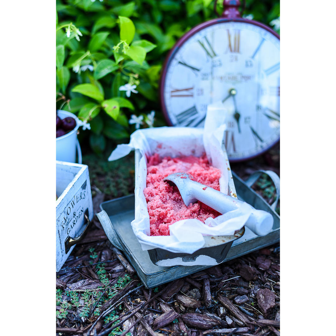 柠檬茶西瓜冰沙.Watermelon with lemon tea granita