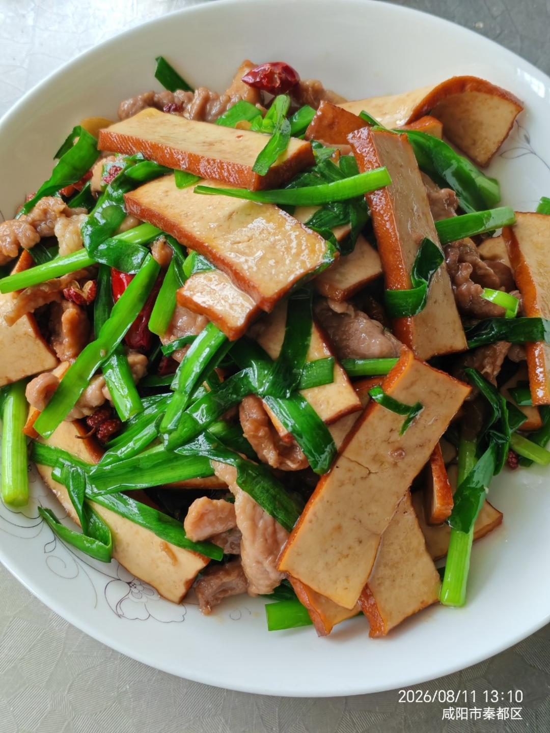 香干韭菜炒肉