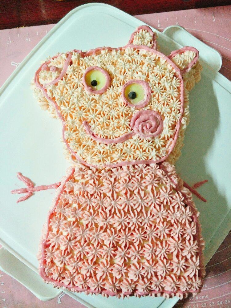 小猪佩奇卡通生日蛋糕