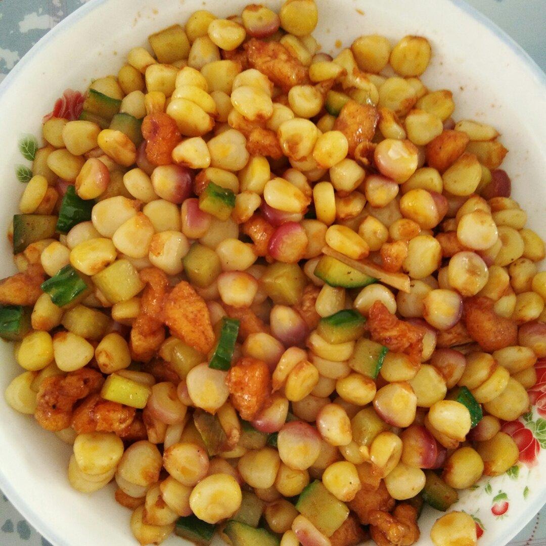 胡萝卜玉米炒黄瓜