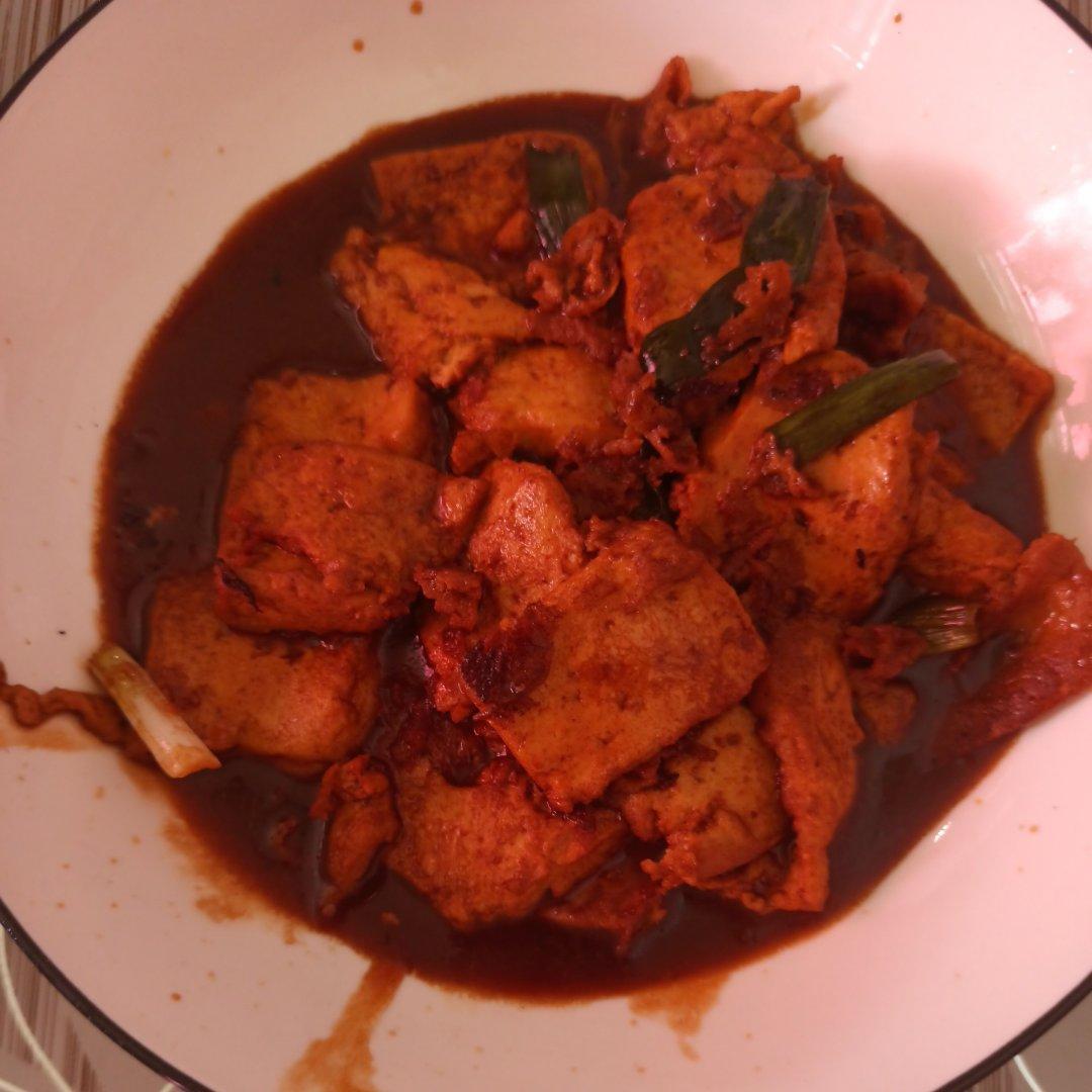 葱烧豆腐