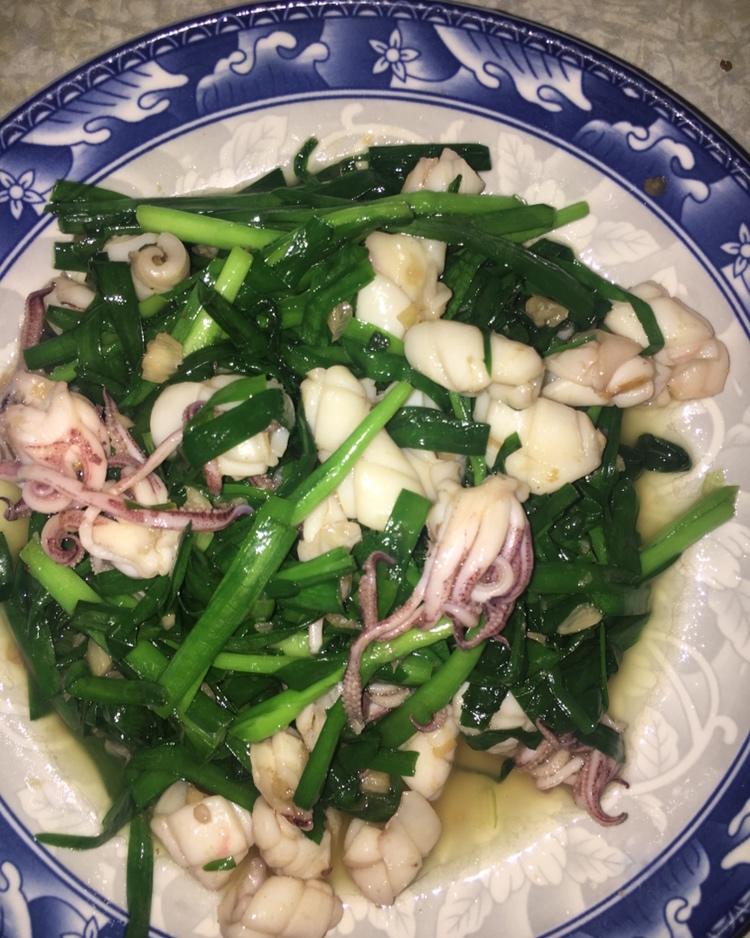 家常菜～韭菜鱿鱼