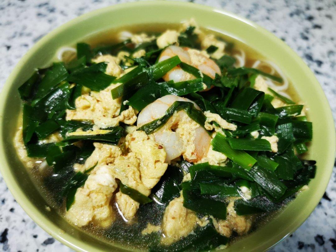 韭菜鸡蛋打卤汤面