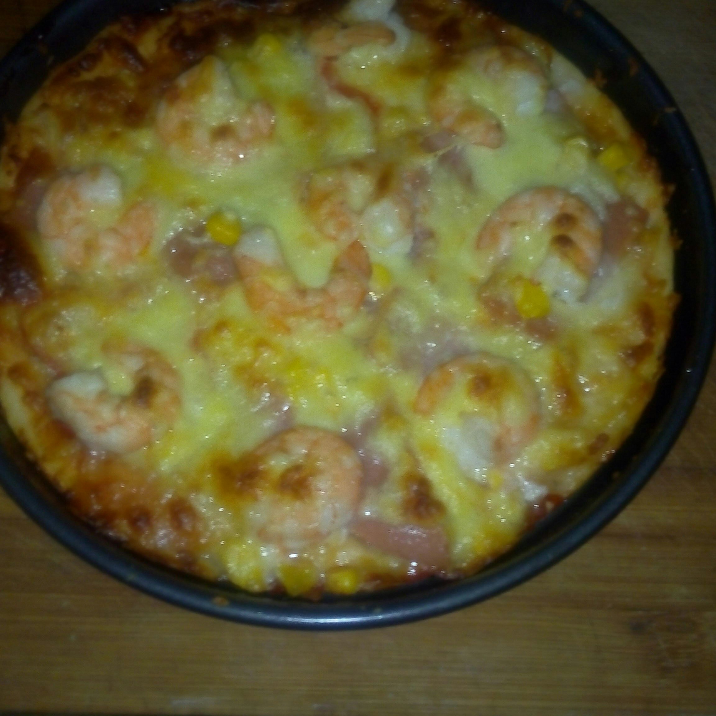 鲜虾培根薄披萨—海氏烤箱定制