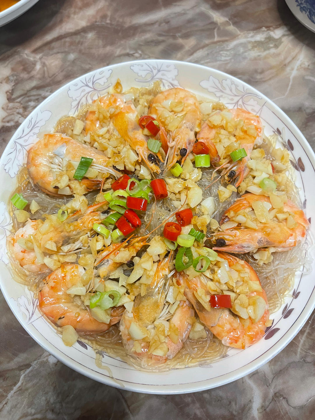 蒜蓉粉丝虾煲