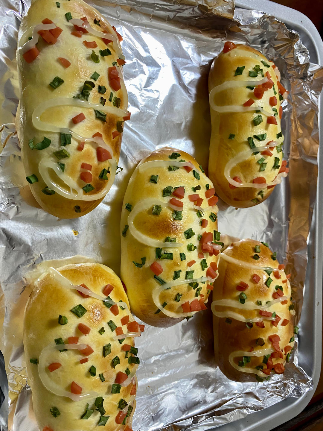 香葱火腿肉松面包