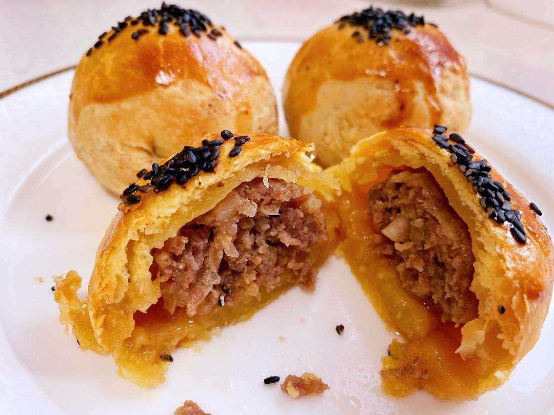 素油版酥皮鲜肉月饼，更健康