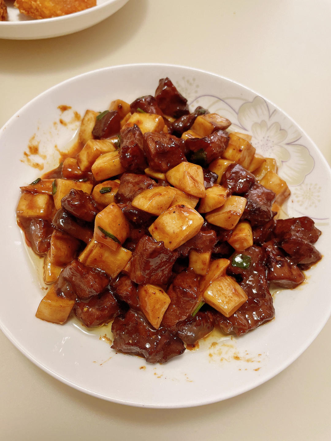 黑胡椒杏鲍菇牛肉粒