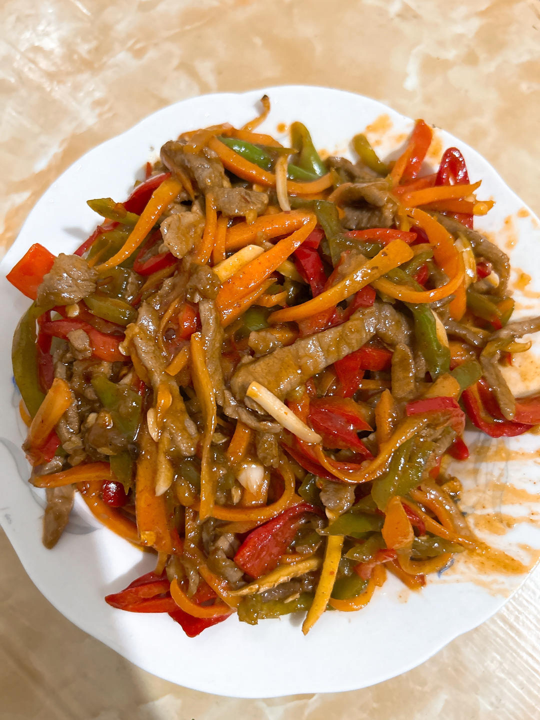 简易版鱼香肉丝（甜辣）