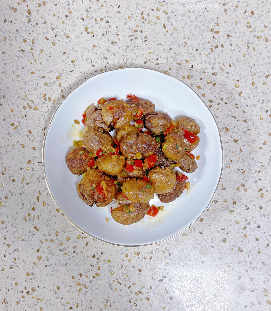 孜然香辣煎小土豆