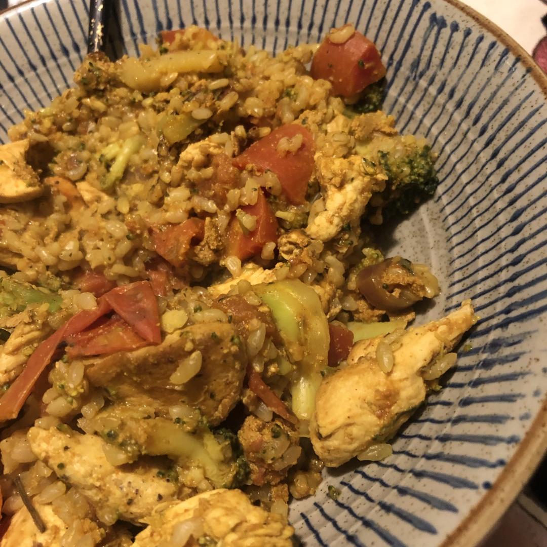 金针菇咖喱鸡炖鹰嘴豆【健康一锅端】