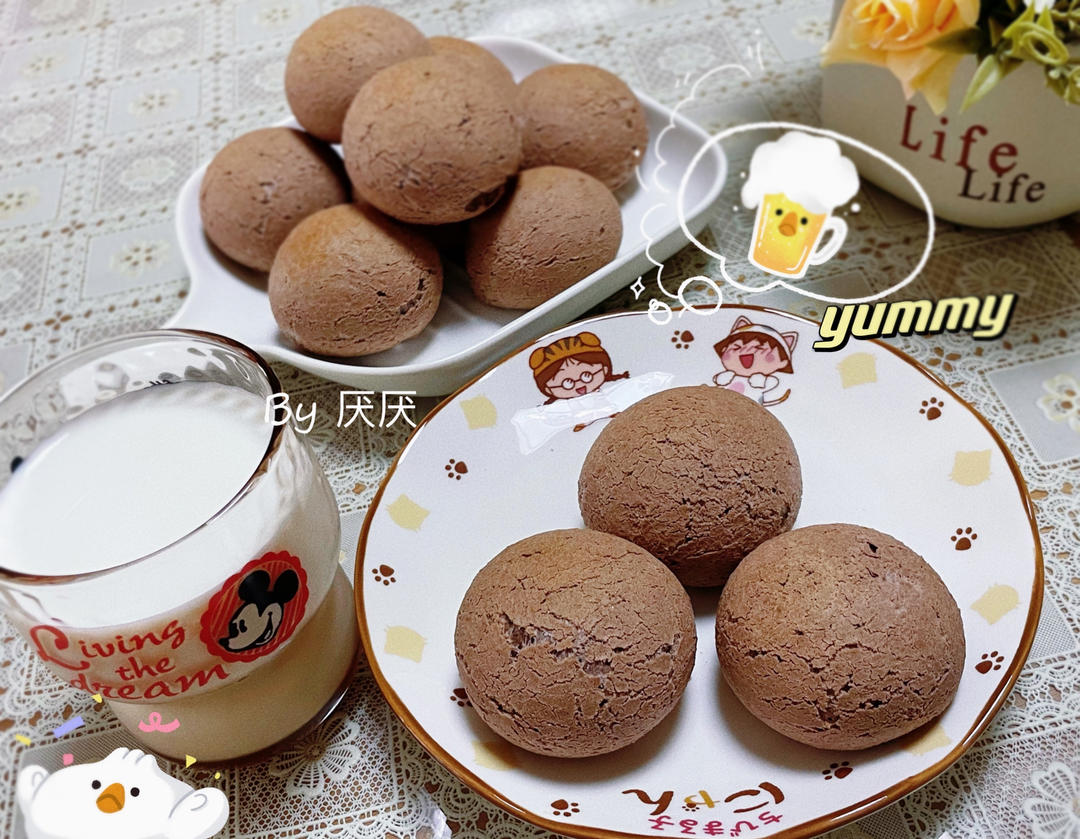 网红恐龙蛋，巧克力流心麻薯