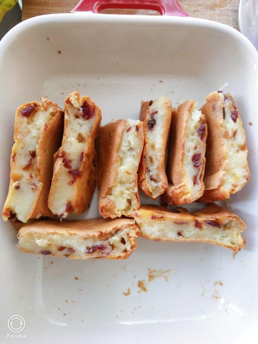 🔥无需揉面！酥到掉渣的蔓越莓烤年糕！