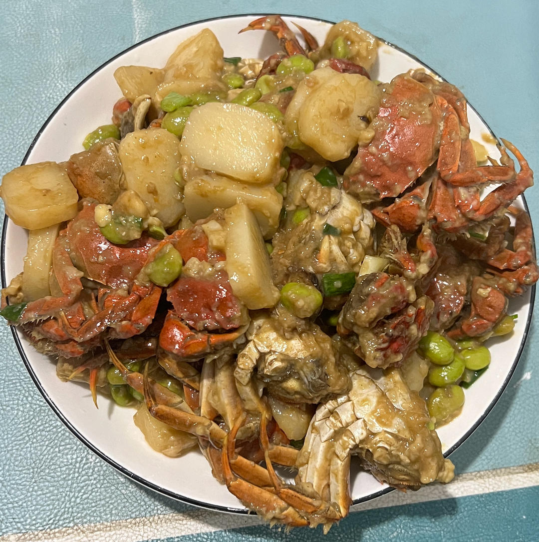 六月黄毛豆炒年糕
