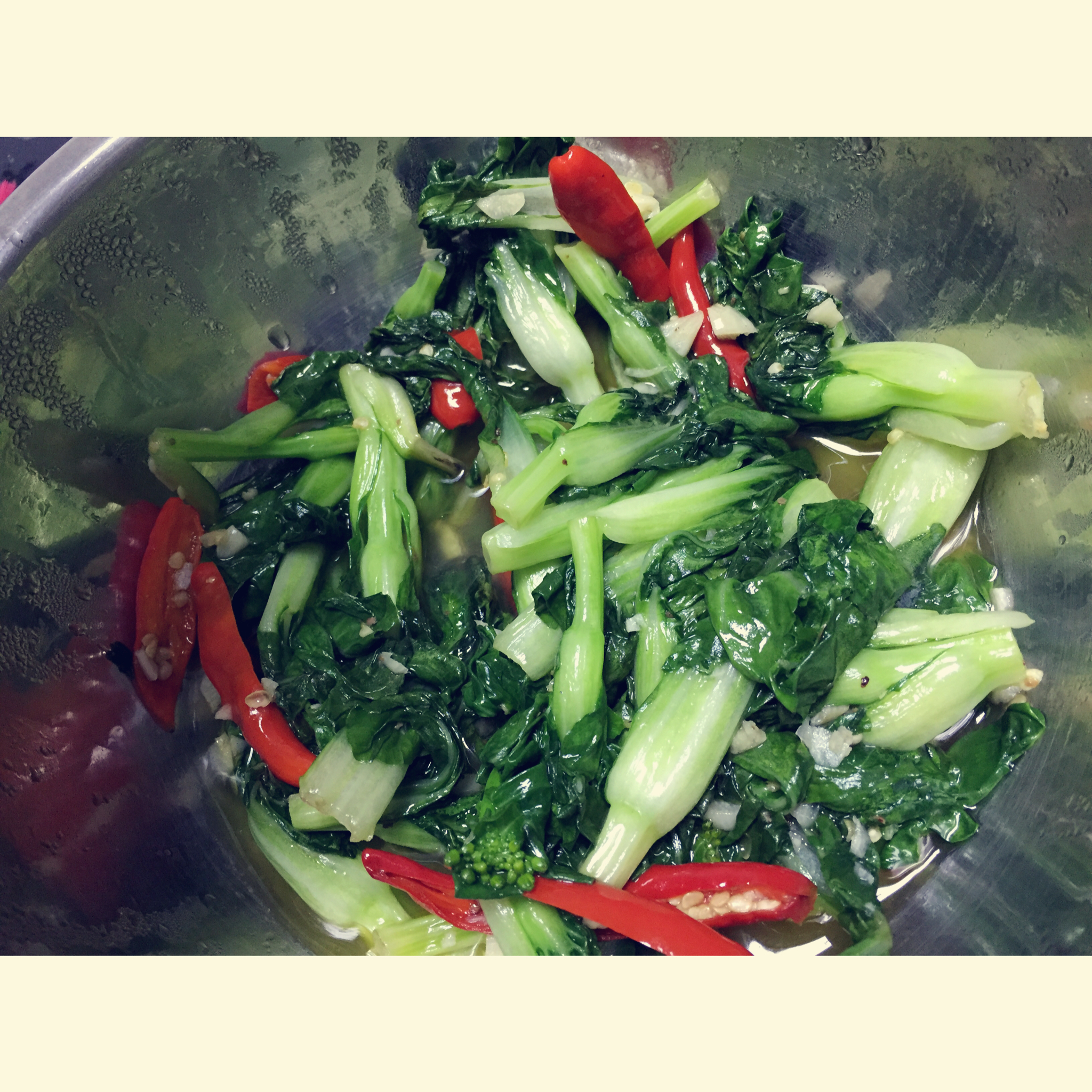 炝炒小白菜