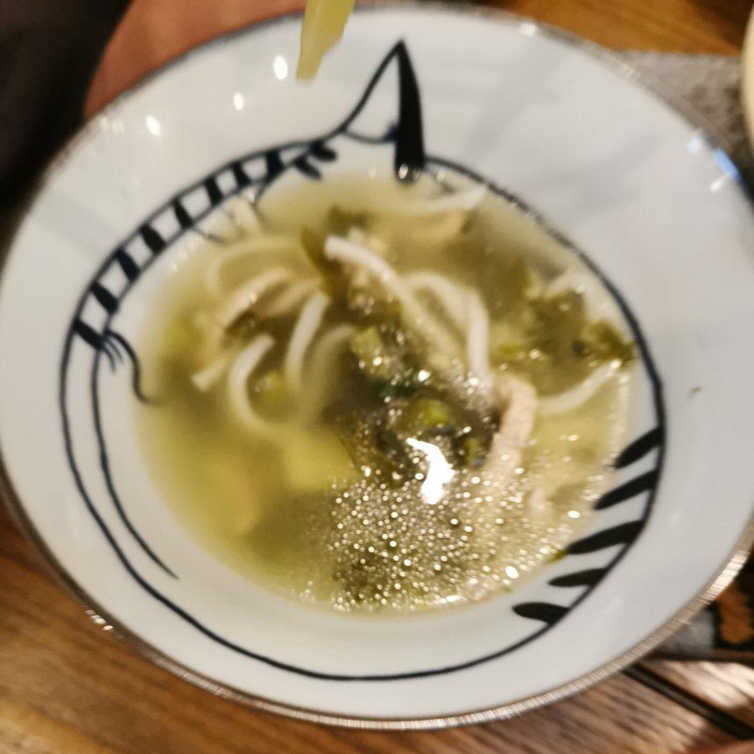 笋丝雪菜肉丝年糕汤 鲜的眉毛掉下来