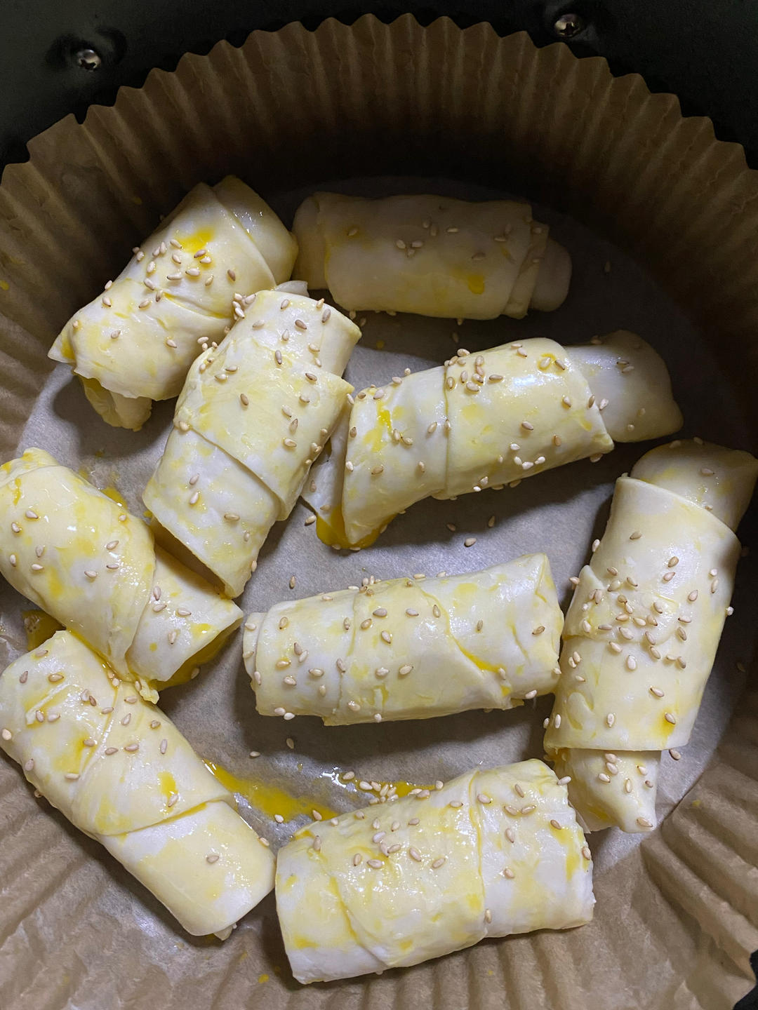 手抓饼也能做🥐可颂面包