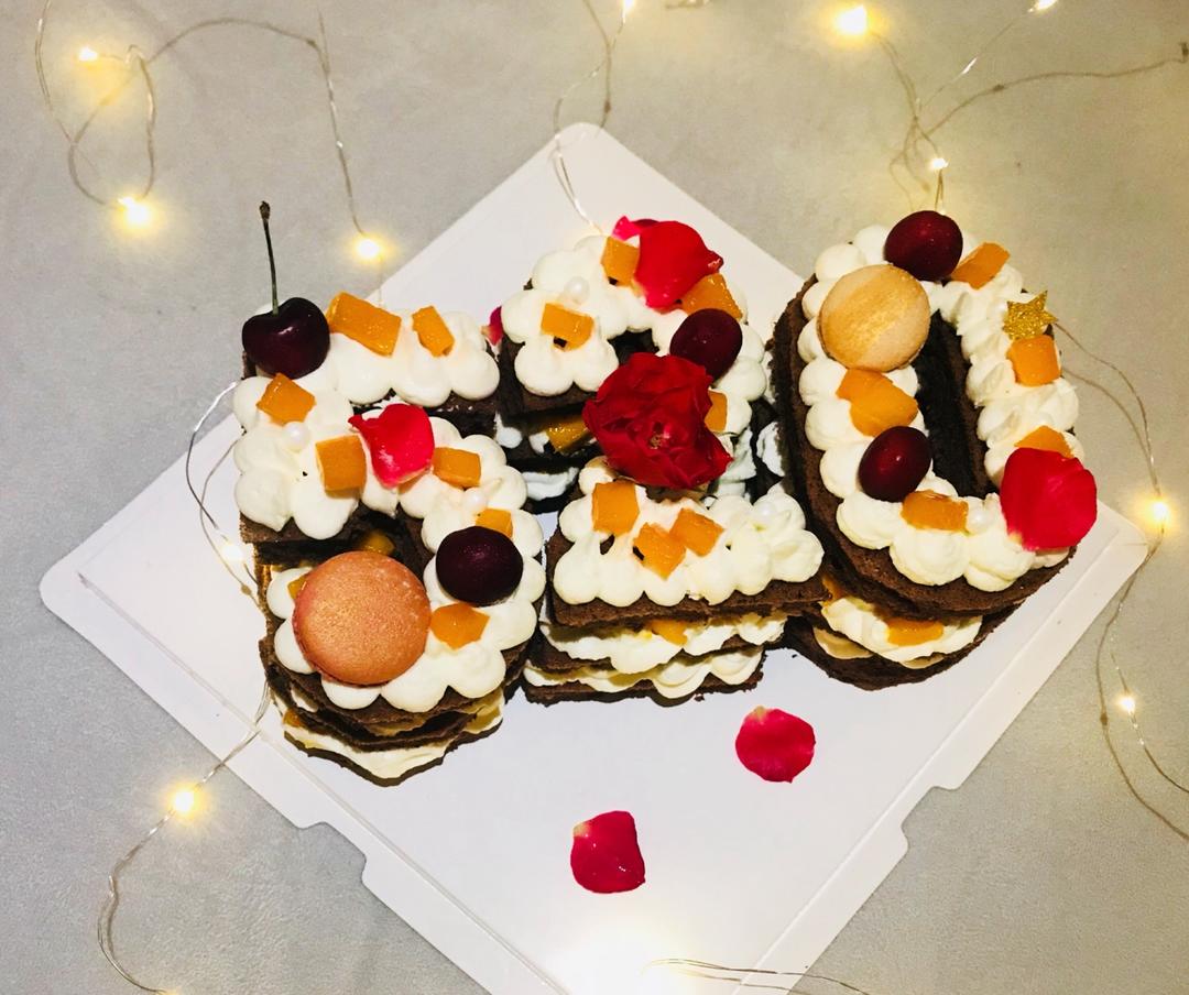 情人节蛋糕两款（520与心型）、数字蛋糕