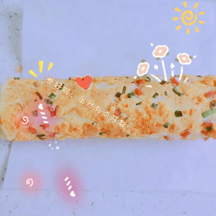 香葱海苔肉松芝麻蛋糕卷