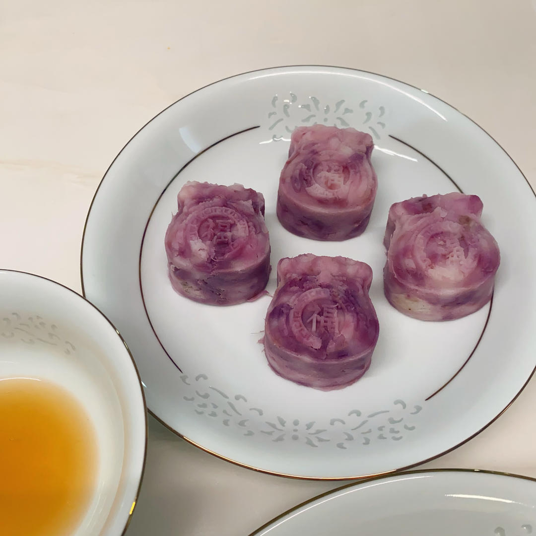蜂蜜山药紫薯糕