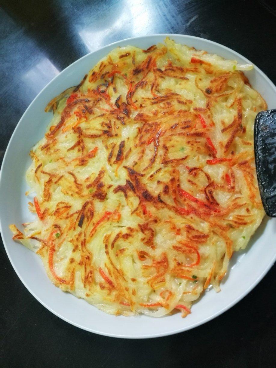 土豆丝鸡蛋饼