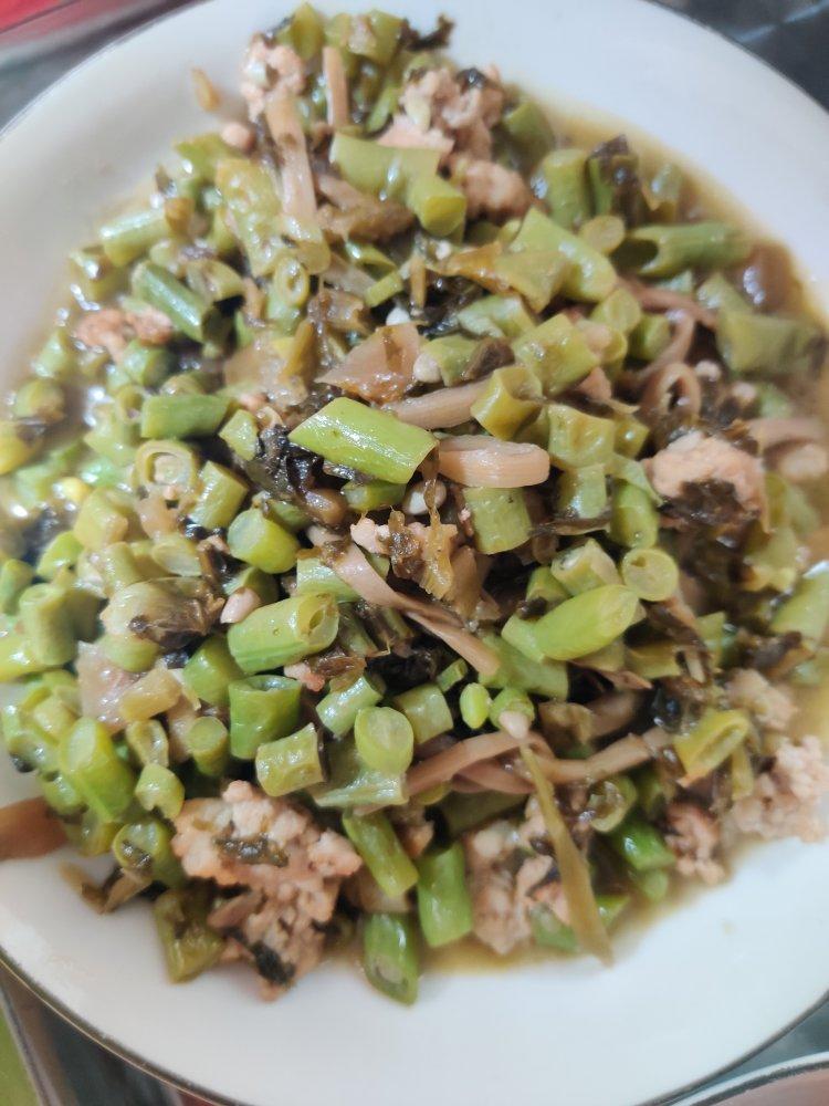 肉末榄菜四季豆