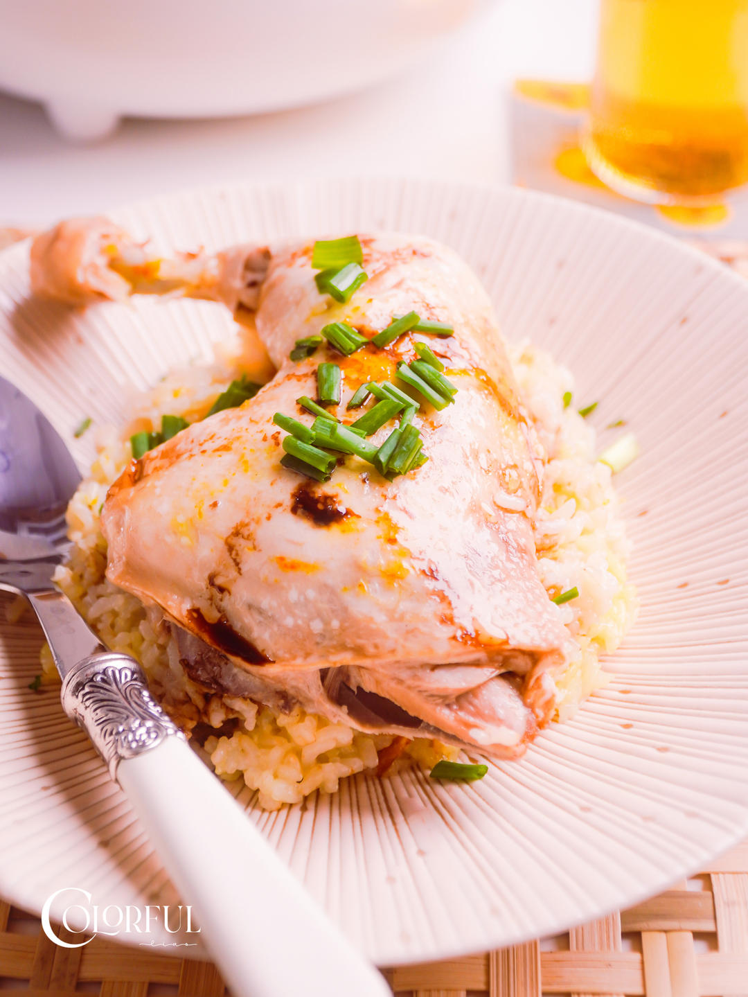 粗粮猪油鸡腿饭🍗电饭煲料理