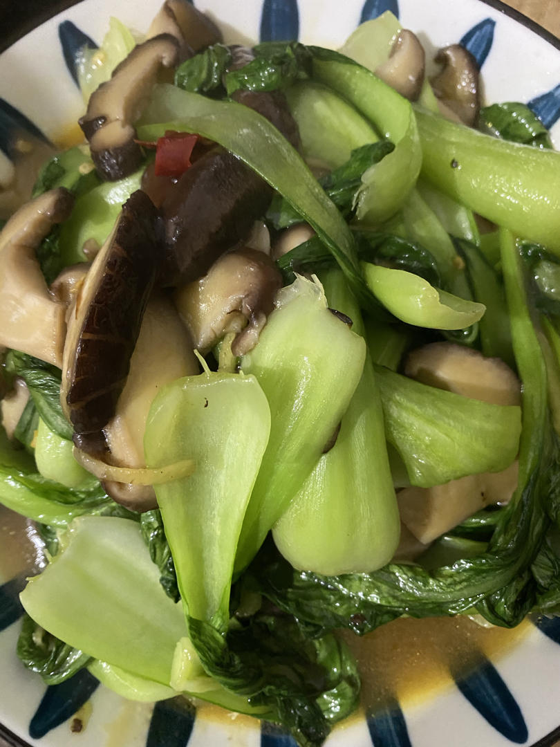 青菜烧香菇