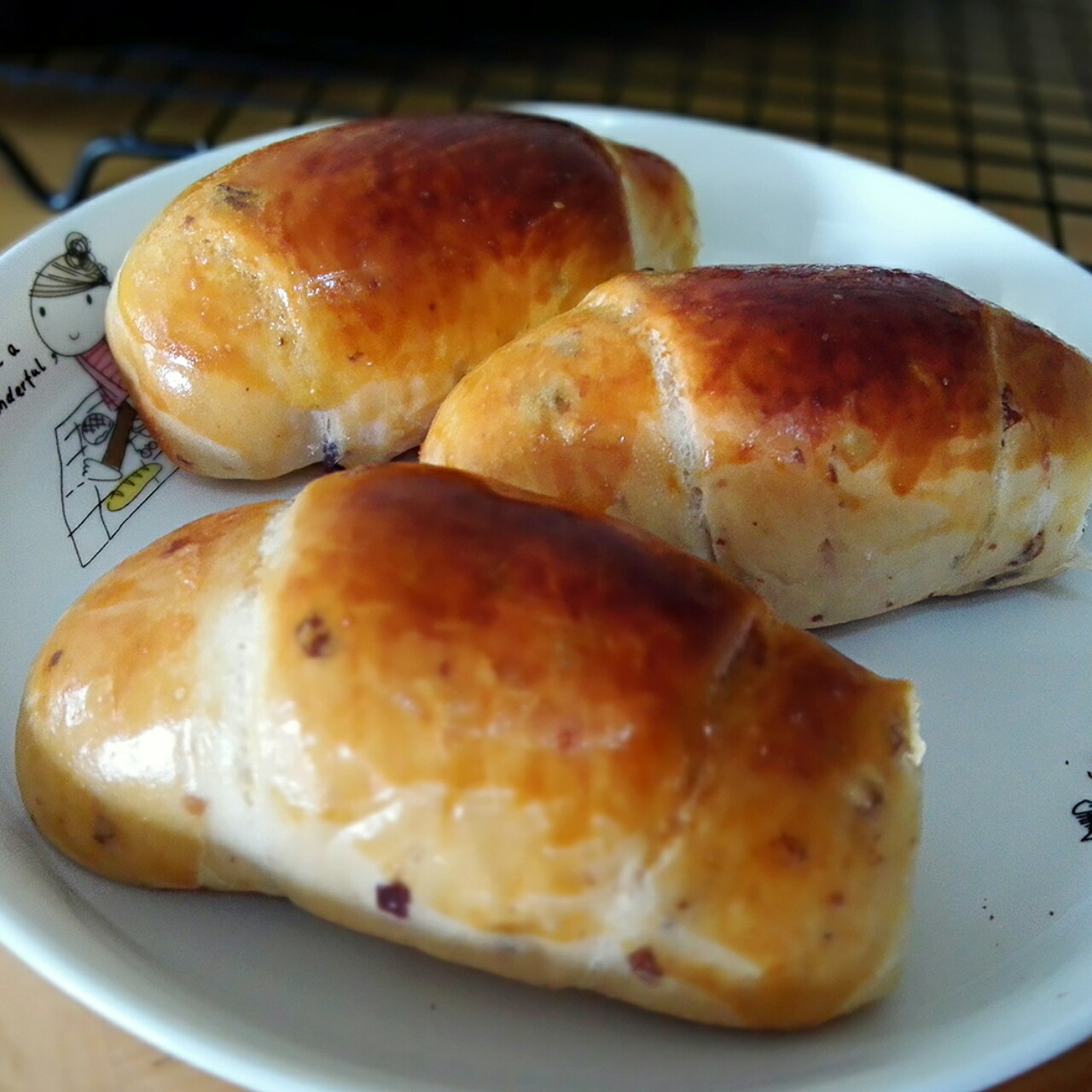 柔软无敌的酸奶蔓越莓面包卷