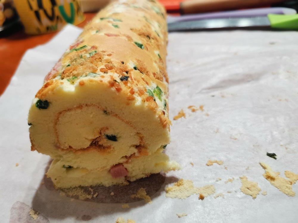 葱花肉松蛋糕卷儿