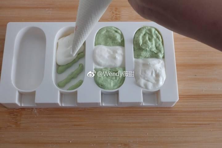 快手抹茶双色雪糕的做法 步骤5