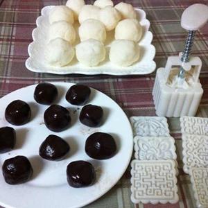 巧克力椰蓉月饼（黑白配）的做法 步骤5
