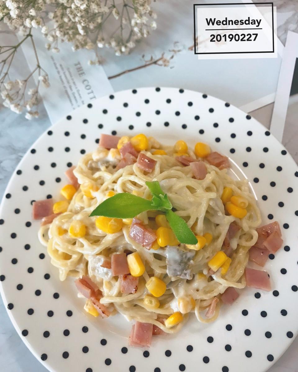 简单食--芝士培根意大利面