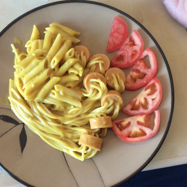 咖喱芝士穿肠意面