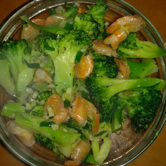 蒜蓉虾仁西兰花