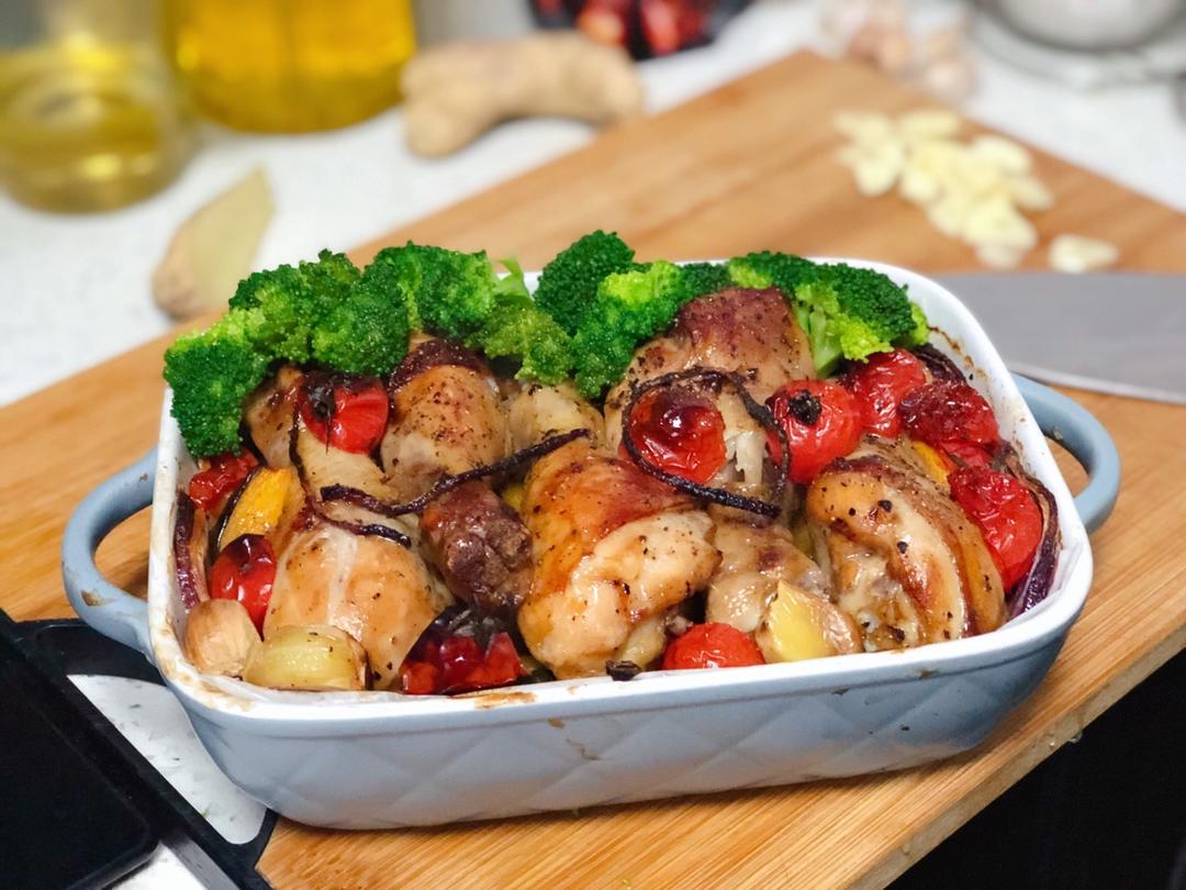 脆皮罗勒烤鸡腿