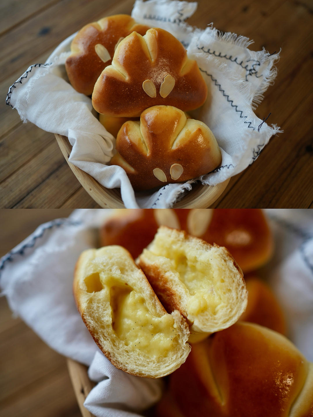 日式香草熊掌卡仕达面包|经典面包|香甜柔软|超可爱